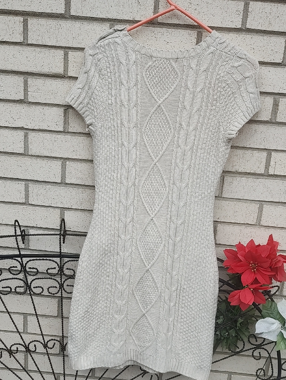 White Sweater Dress - Picture 8 of 9